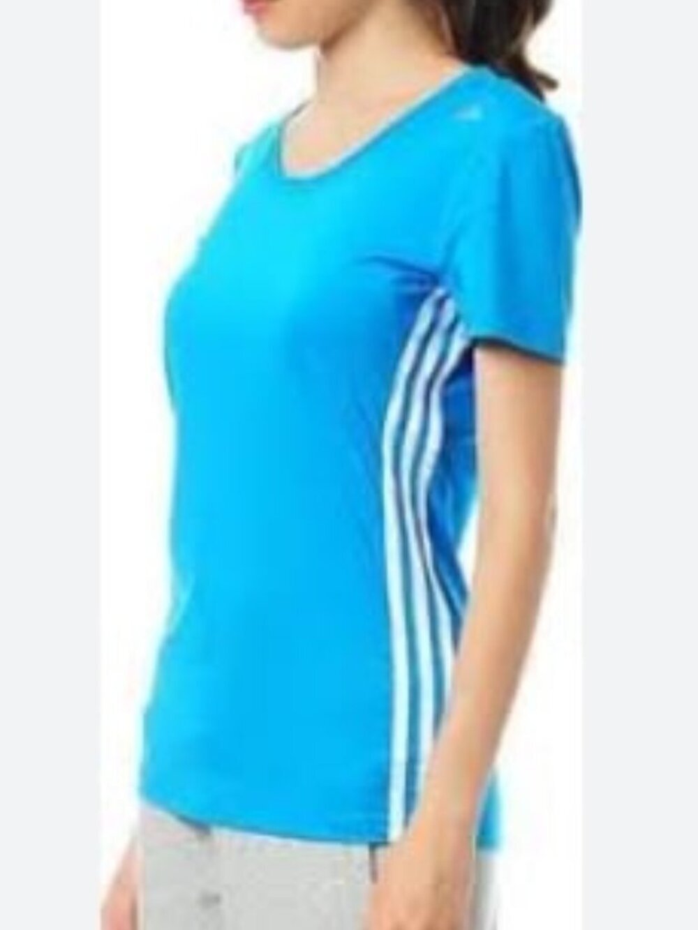 Adidas Blue Climacool V Neck Athletic Top